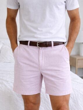 J.Crew Sz 35 Pink Seersucker Shorts Classic Summer Prep